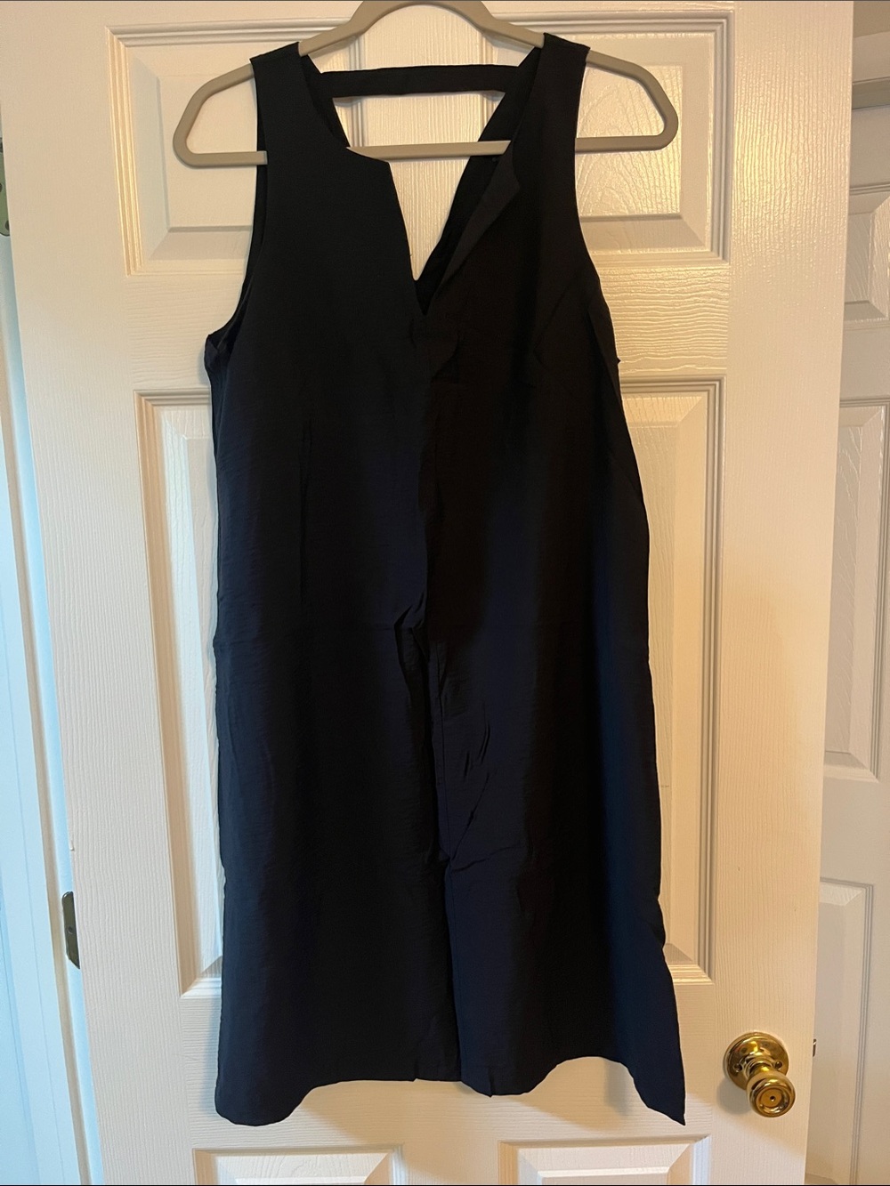 Banana Republic Black Sleeveless V-Neck Dress